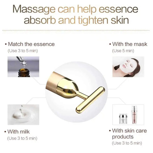 24k Gold Skin Vibrating Roller