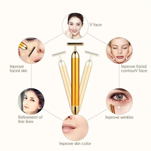 24k Gold Skin Vibrating Roller